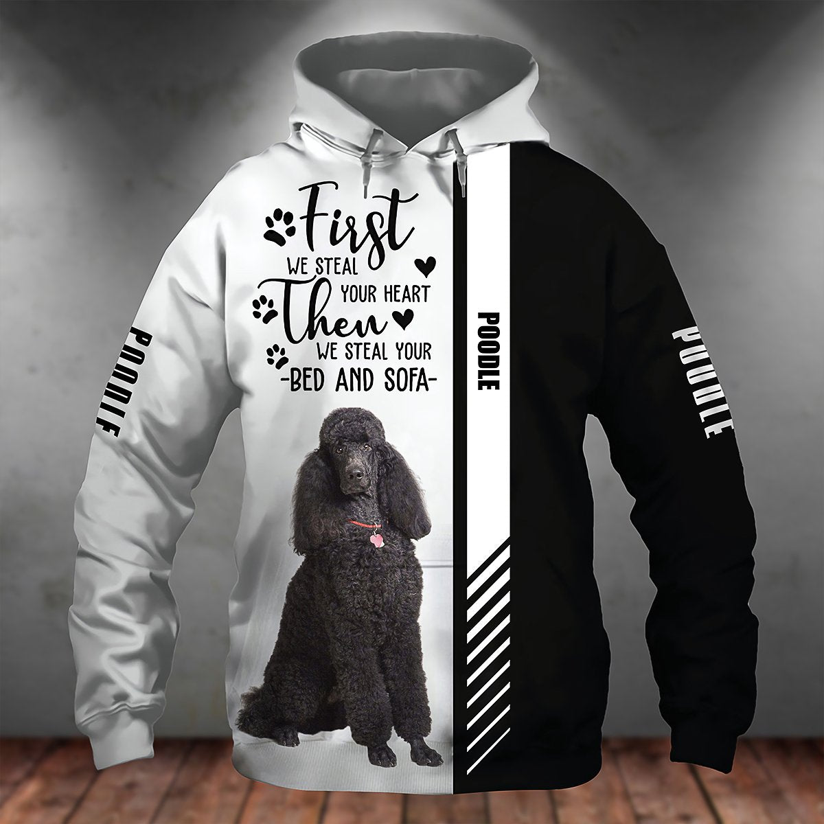 Poodle-First We Steal Your Heart Unisex Hoodie