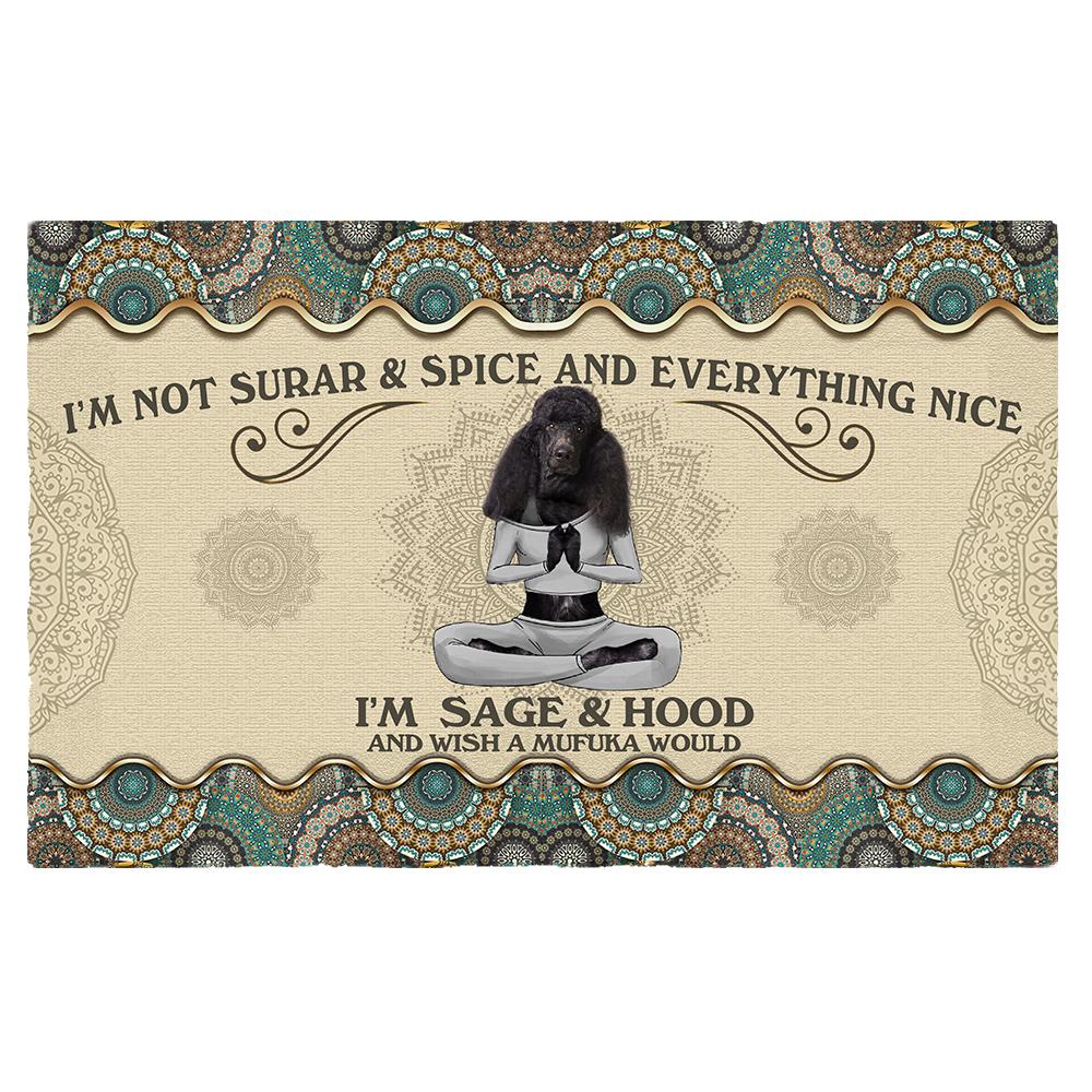 Wish A Mufuka Would-Poodle Doormat