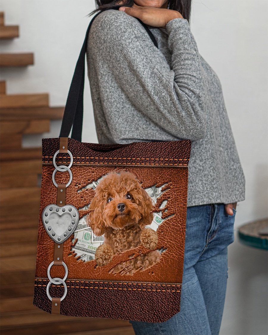 Poodle Stylish Cloth Tote Bag