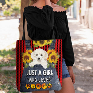 Poodle -Just A Girl Who Loves Dog Tote Bag