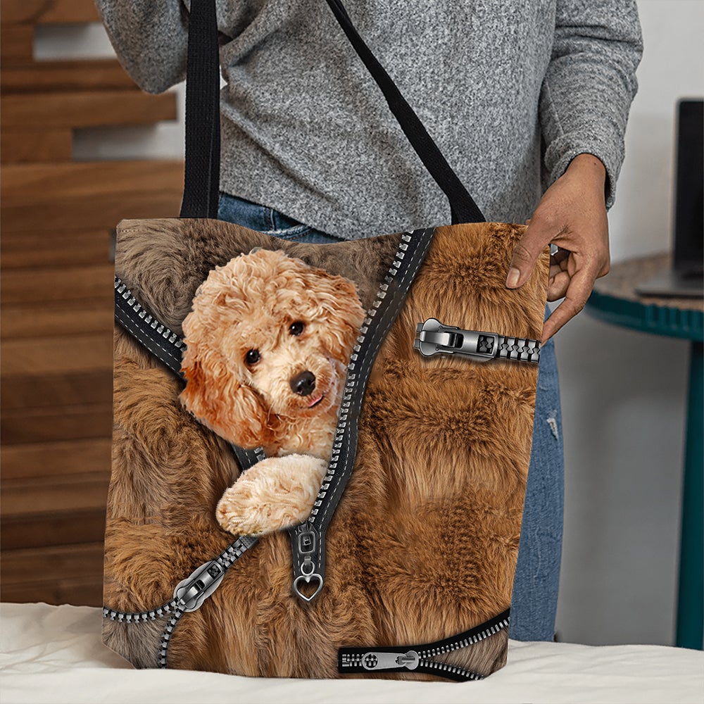 Poodle All Over Printed Tote Bag