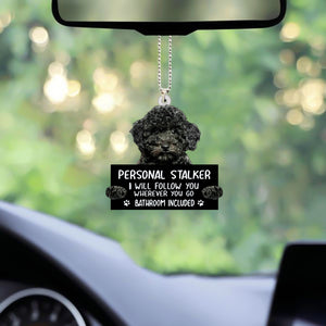 Poodle Personal Stalker Car Hanging Ornament