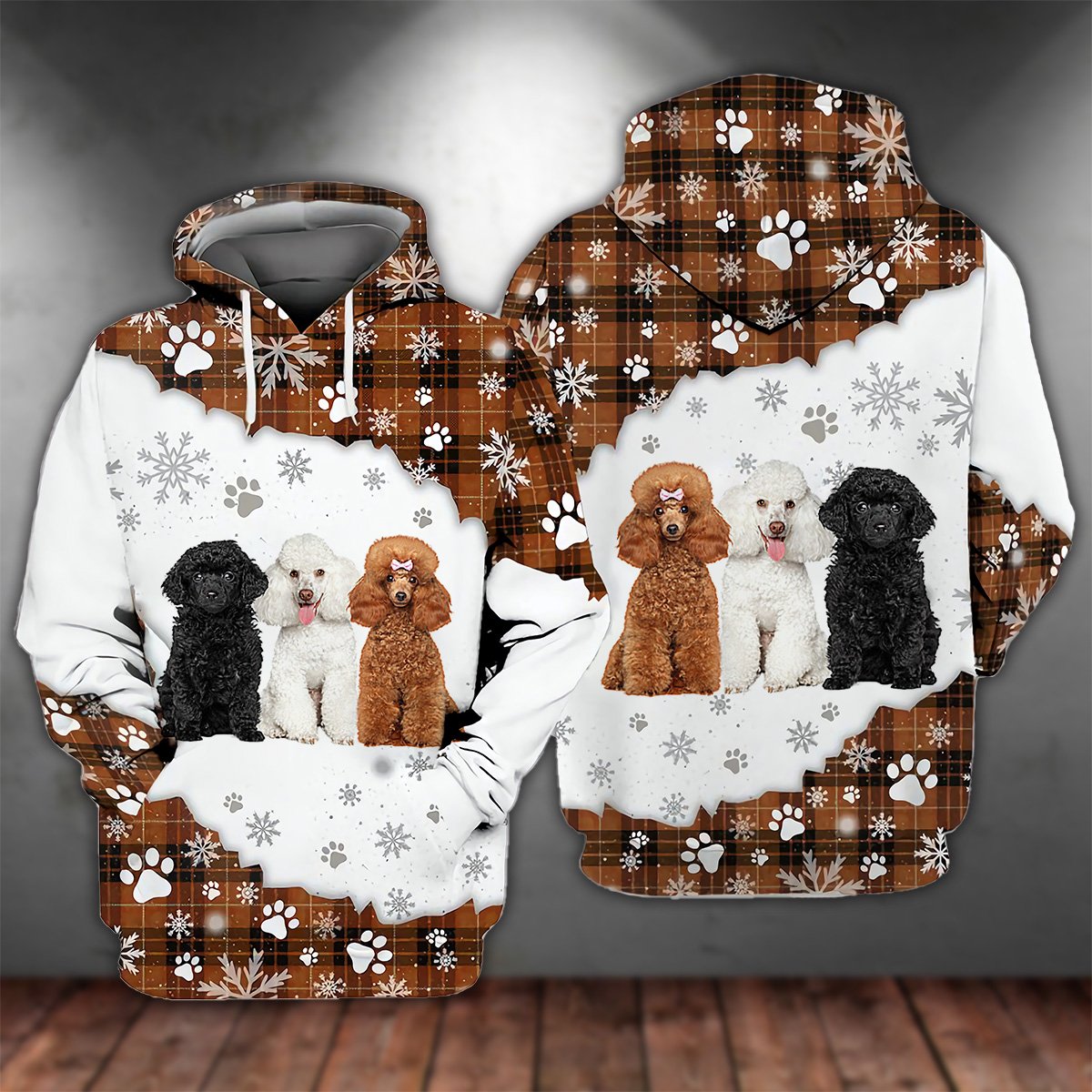 Poodle Happy Holiday Unisex Hoodie