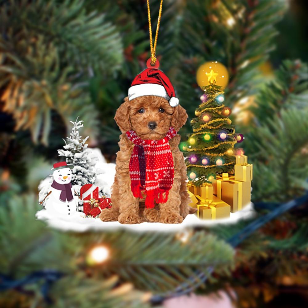 Poodle Christmas Ornament
