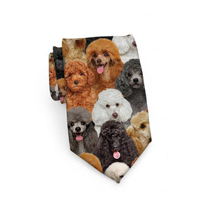 A Bunch Of Poodles Tie For Men/Great Gift Idea For Christmas