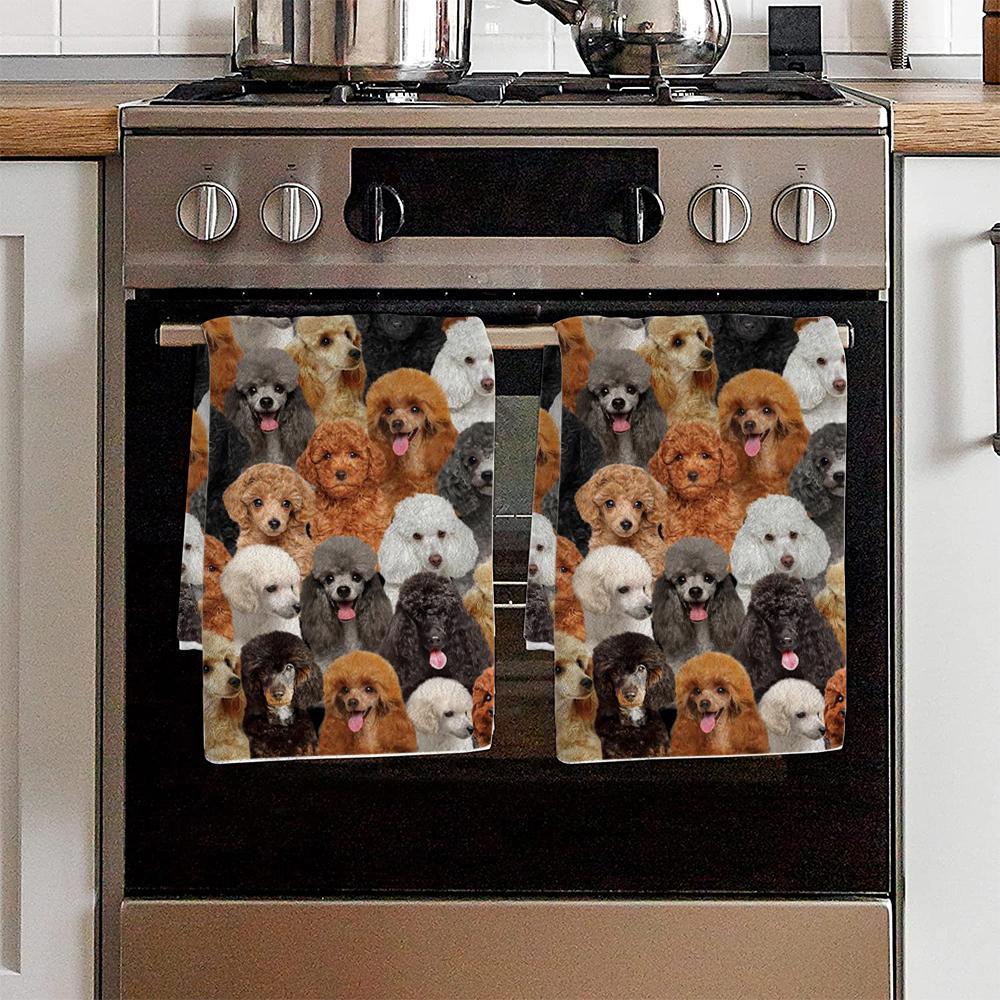 A Bunch Of Poodles Kitchen Towel