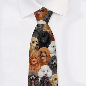 A Bunch Of Poodles Tie For Men/Great Gift Idea For Christmas