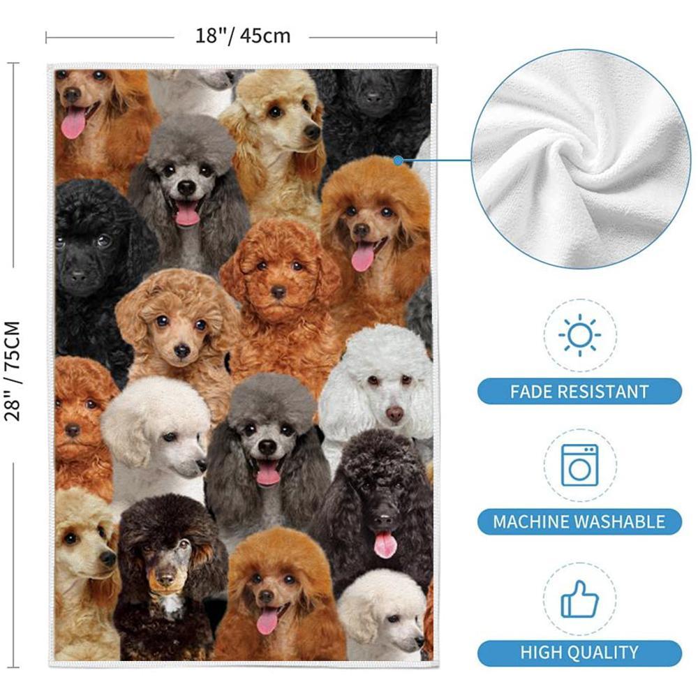A Bunch Of Poodles Kitchen Towel