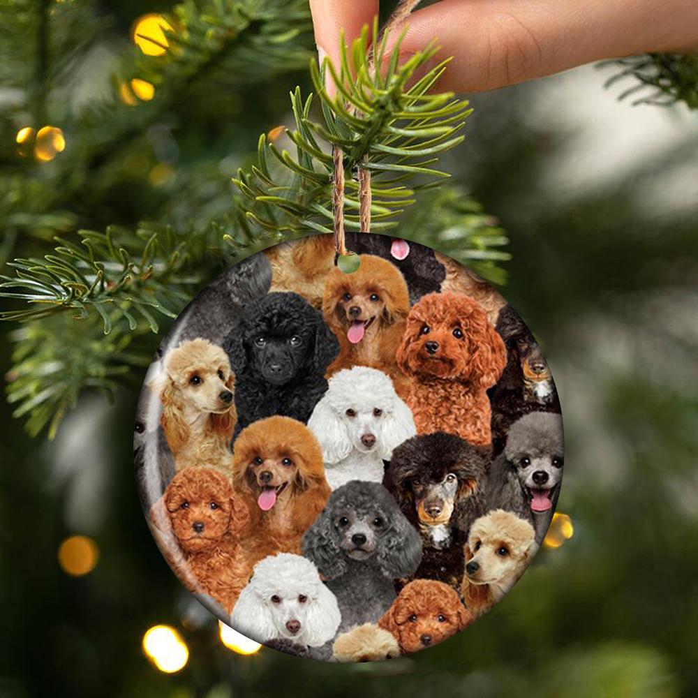 A Bunch Of Poodles Porcelain/Ceramic Ornament