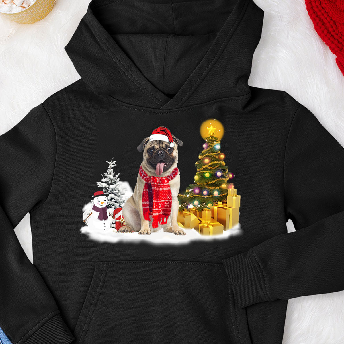 Copy of Unisex Merry Christmas Pug Hoodie