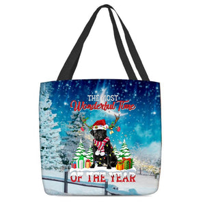 Pug Christmas Tote Bag