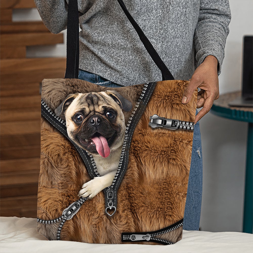 Pug 2 All Over Printed Tote Bag