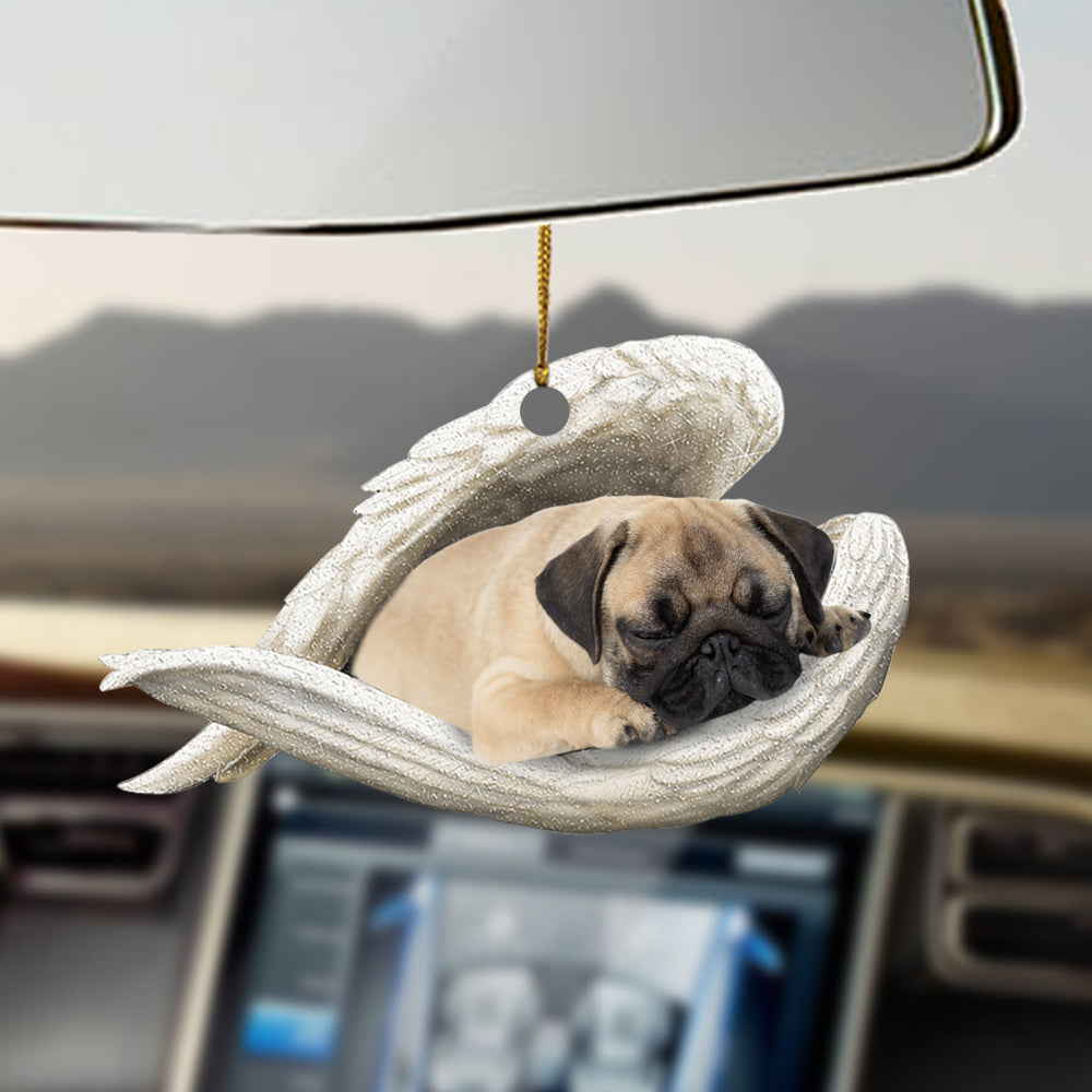Pug Sleeping Angel Ornament Sleeping Angel Car Hanging Ornament