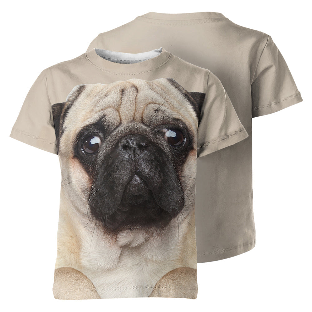 Pug 3D Graphic Unisex T-shirt