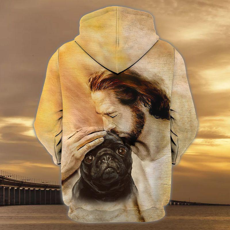 Pug With God Unisex Hoodie