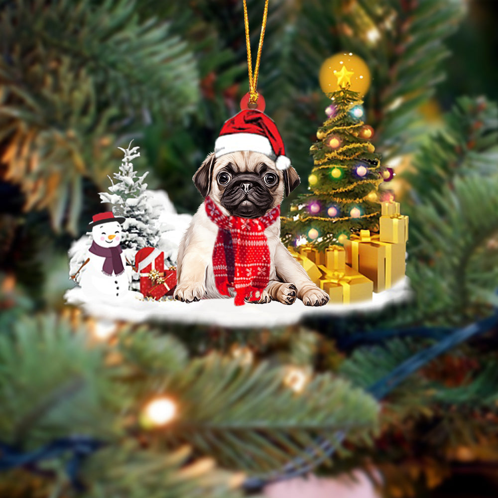 Pug (5) Christmas Ornament