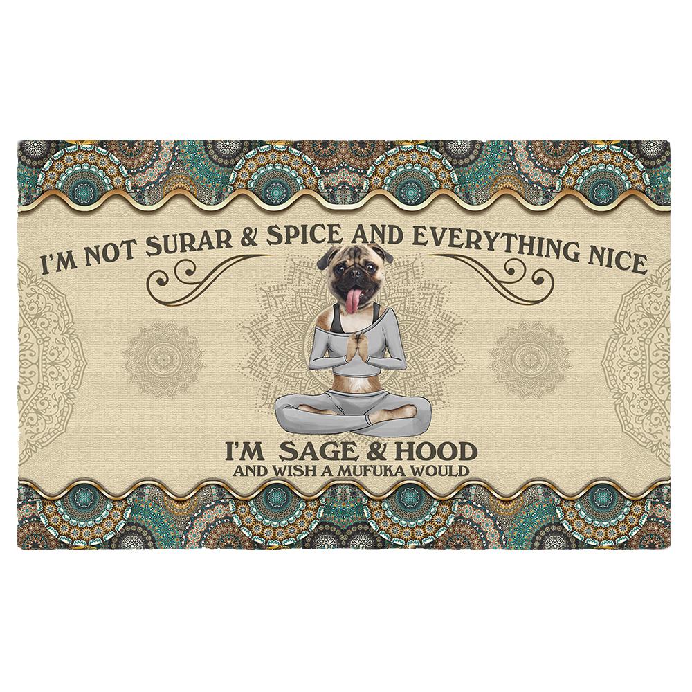 Wish A Mufuka Would-Pug Doormat