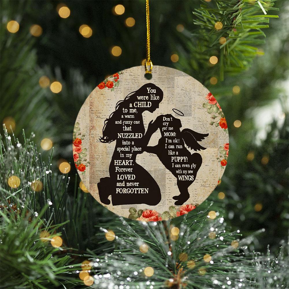 Pug Angel Memorial Ornament