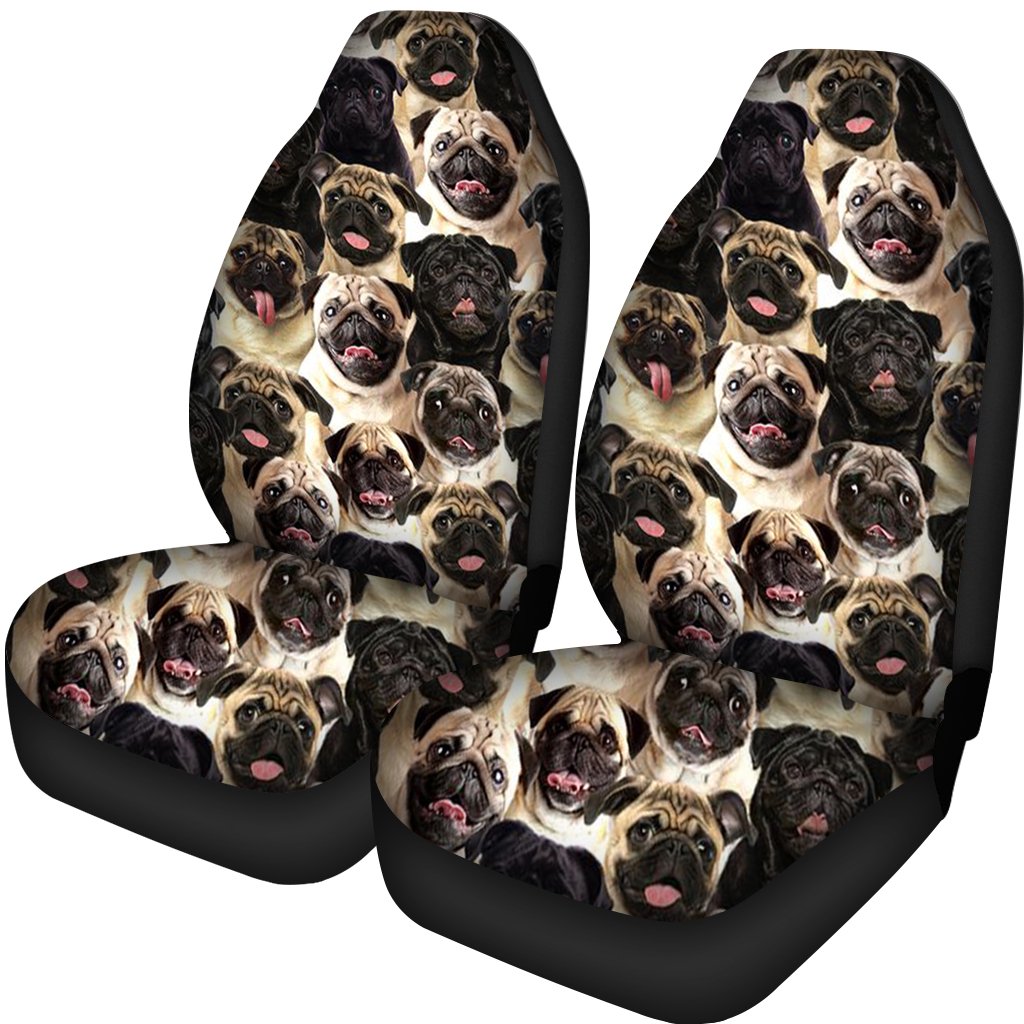 A Bunch Of Pugs Car Seat Cover