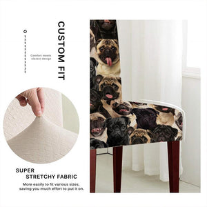A Bunch Of Pugs Chair Cover/Great Gift Idea For Dog Lovers