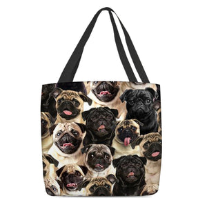 A  Bunch Of Pugs Tote Bag