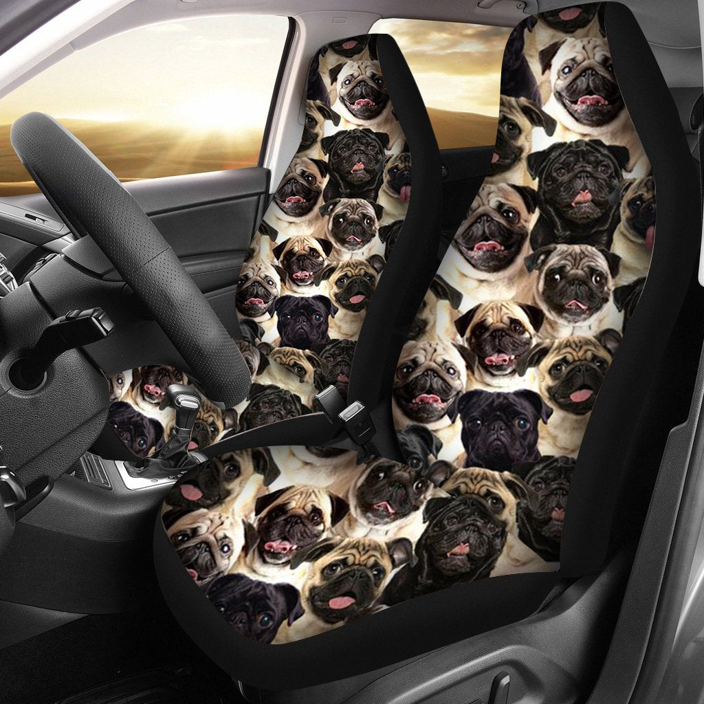 A Bunch Of Pugs Car Seat Cover
