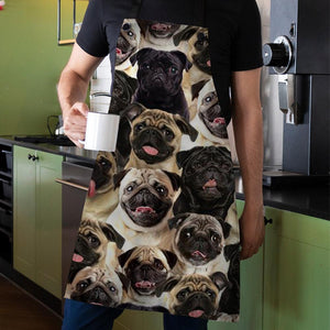 A Bunch Of Pugs Apron/Great Gift Idea For Christmas