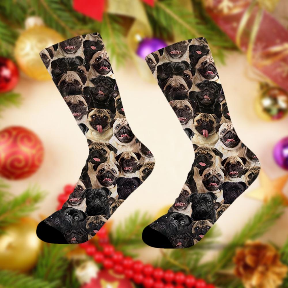 A Bunch Of Pugs Socks