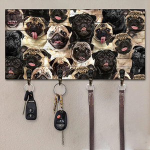 A Bunch Of Pugs Key Hanger