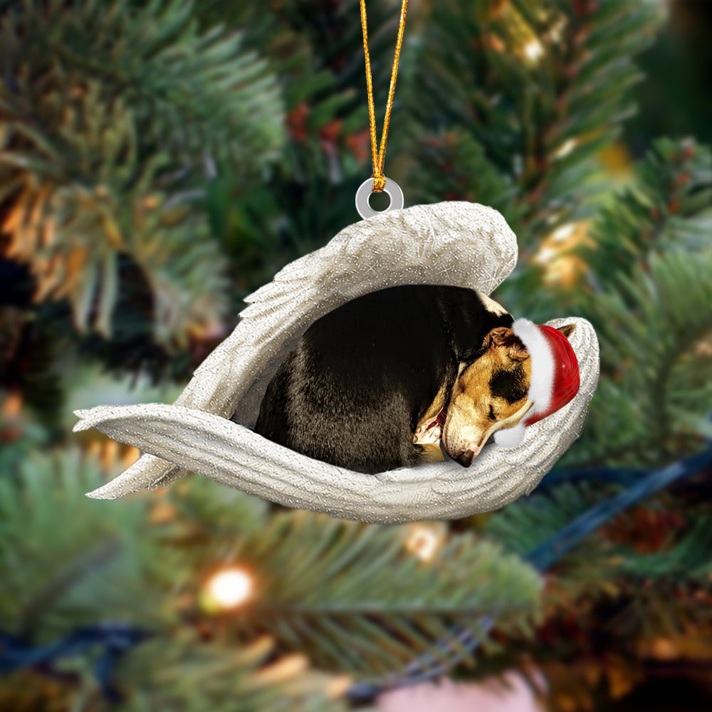 Rat Terrier Sleeping Angel Christmas Ornament