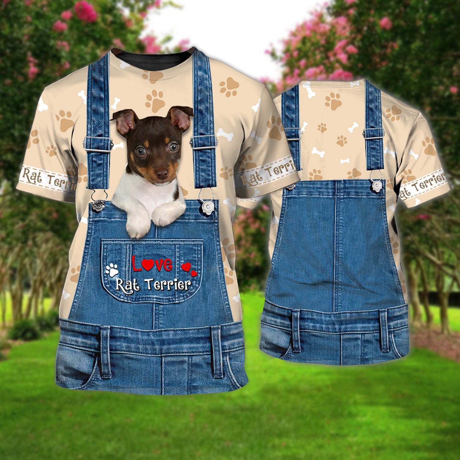 Love Rat Terrier Cute Unisex T-shirt