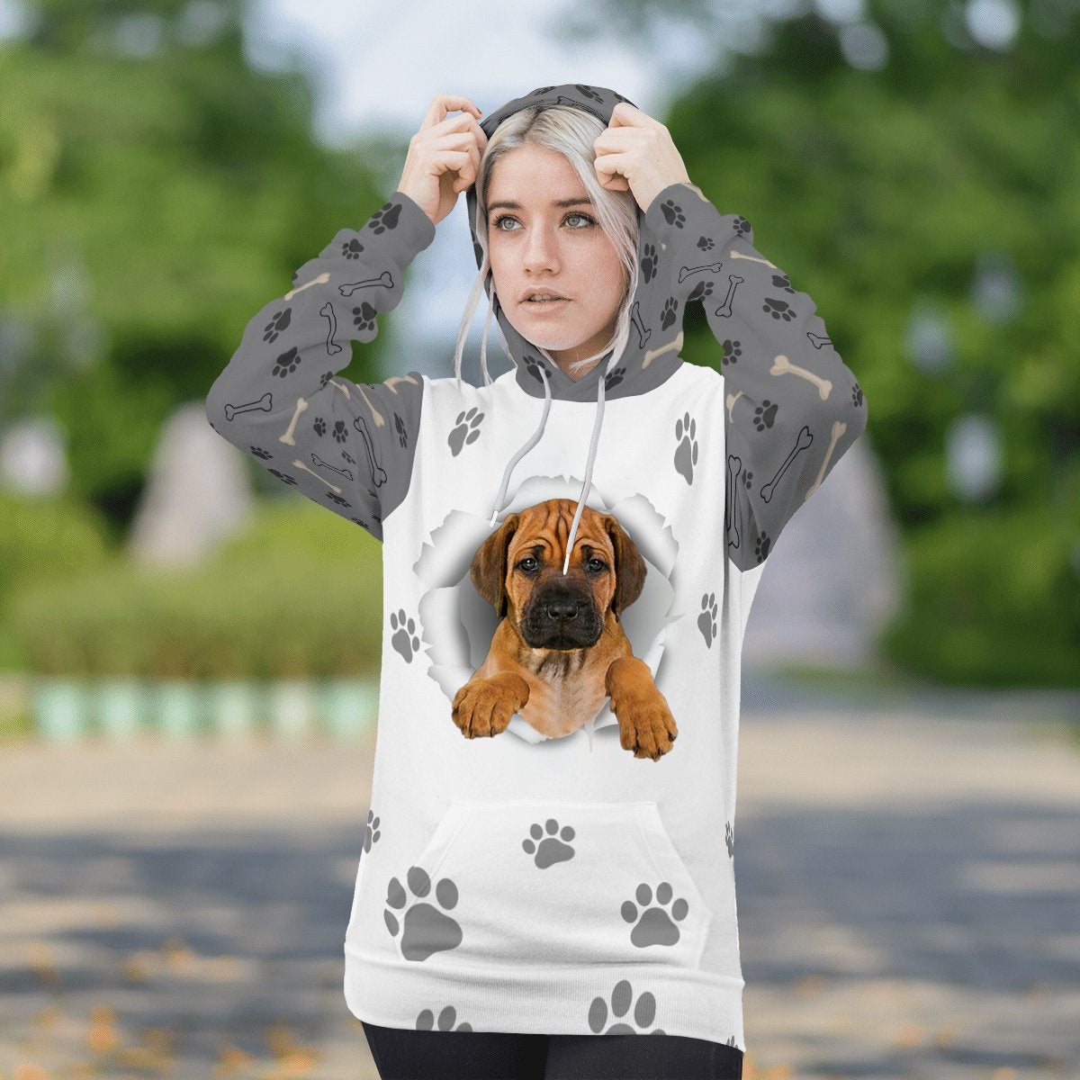 Rhodesian Ridgeback-Paw Dog Unisex Hoodie