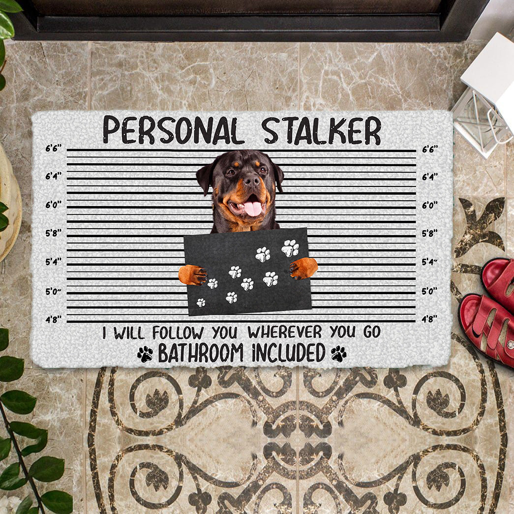 Rottweiler Personal Stalker Doormat