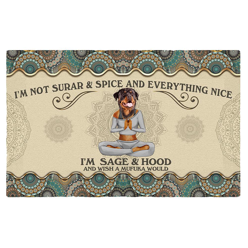 Wish A Mufuka Would-Rottweiler Doormat