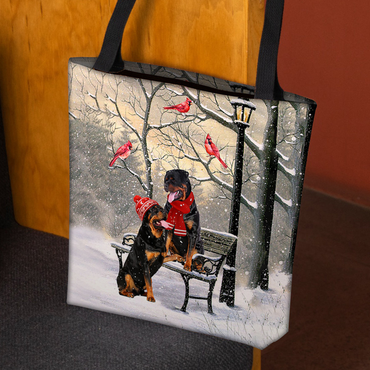 Rottweiler Hello Christmas/Winter/New Year Tote Bag