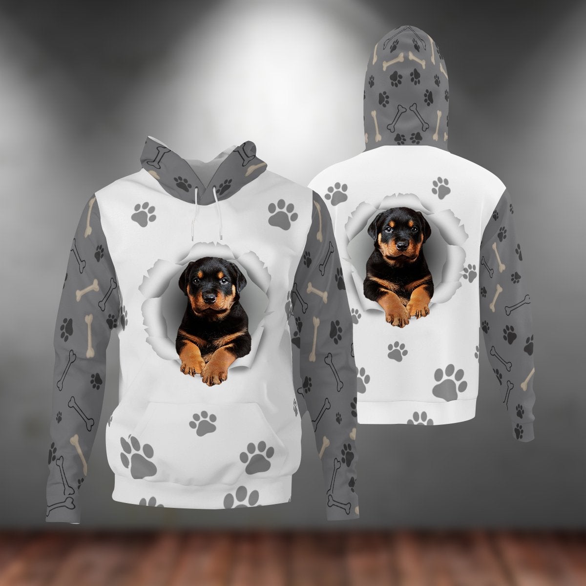 Rottweiler-Paw Dog Unisex Hoodie