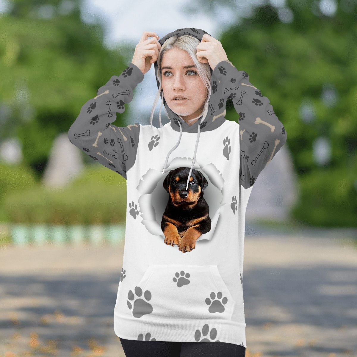 Rottweiler-Paw Dog Unisex Hoodie