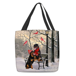Rottweiler Hello Christmas/Winter/New Year Tote Bag