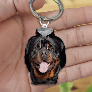 Rottweiler 3D Graphic Hoodie Acrylic Keychain