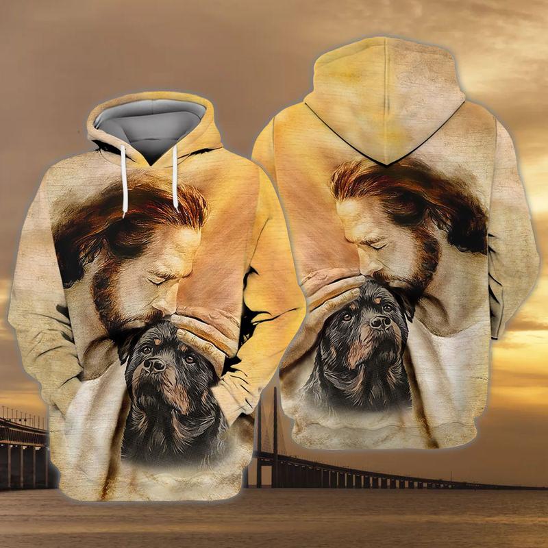Rottweiler With God Unisex Hoodie