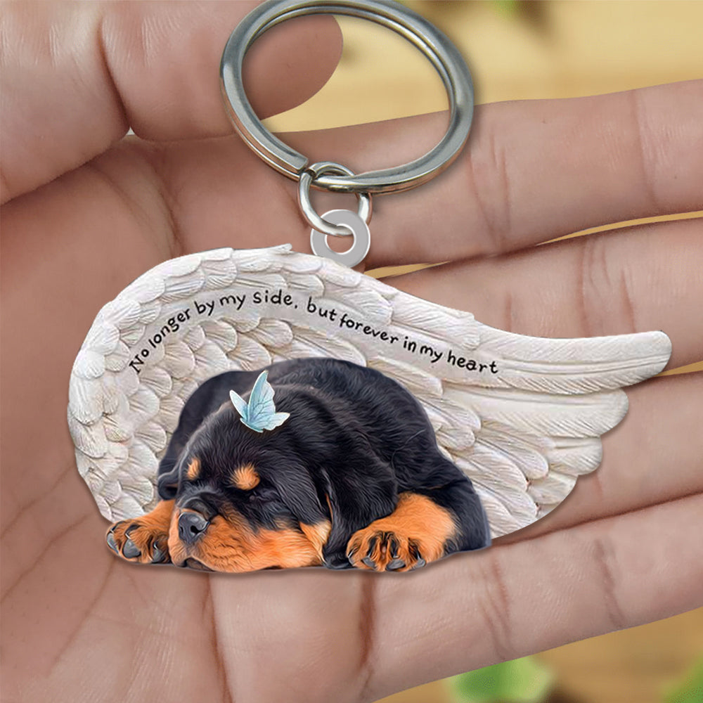 Rottweiler Sleeping Angel - Forever In My Heart Acrylic Keychain