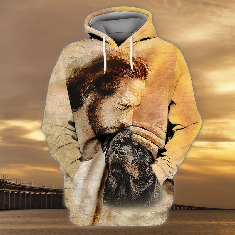 Rottweiler With God Unisex Hoodie