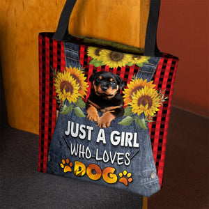Rottweiler-Just A Girl Who Loves Dog Tote Bag