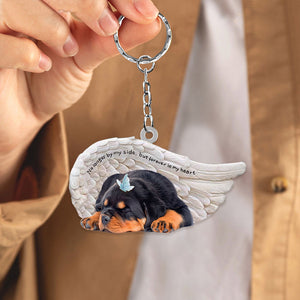 Rottweiler Sleeping Angel - Forever In My Heart Acrylic Keychain