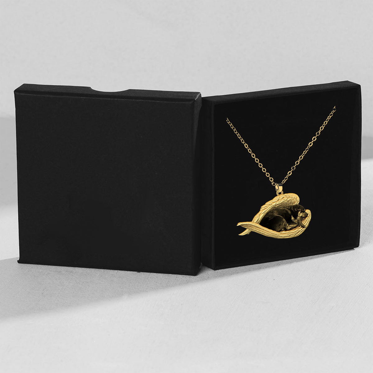 Rottweiler Sleeping Angel Necklace