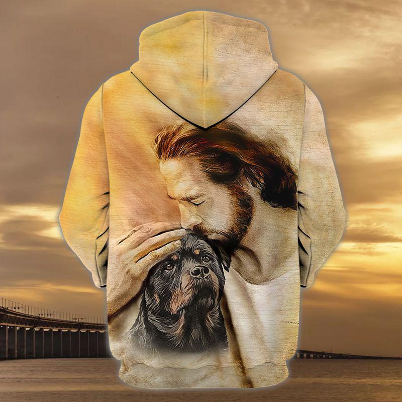 Rottweiler With God Unisex Hoodie