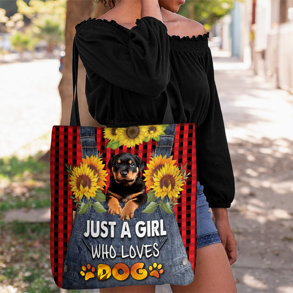 Rottweiler-Just A Girl Who Loves Dog Tote Bag