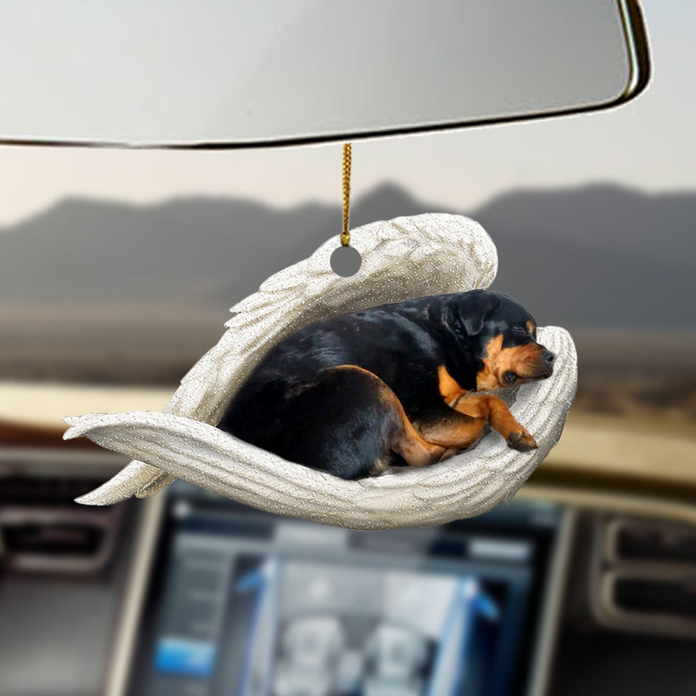 Rottweiler Sleeping Angel Ornament Sleeping Angel Car Hanging Ornament