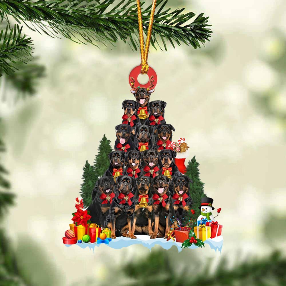 Rottweiler-Dog Christmas Tree Ornament