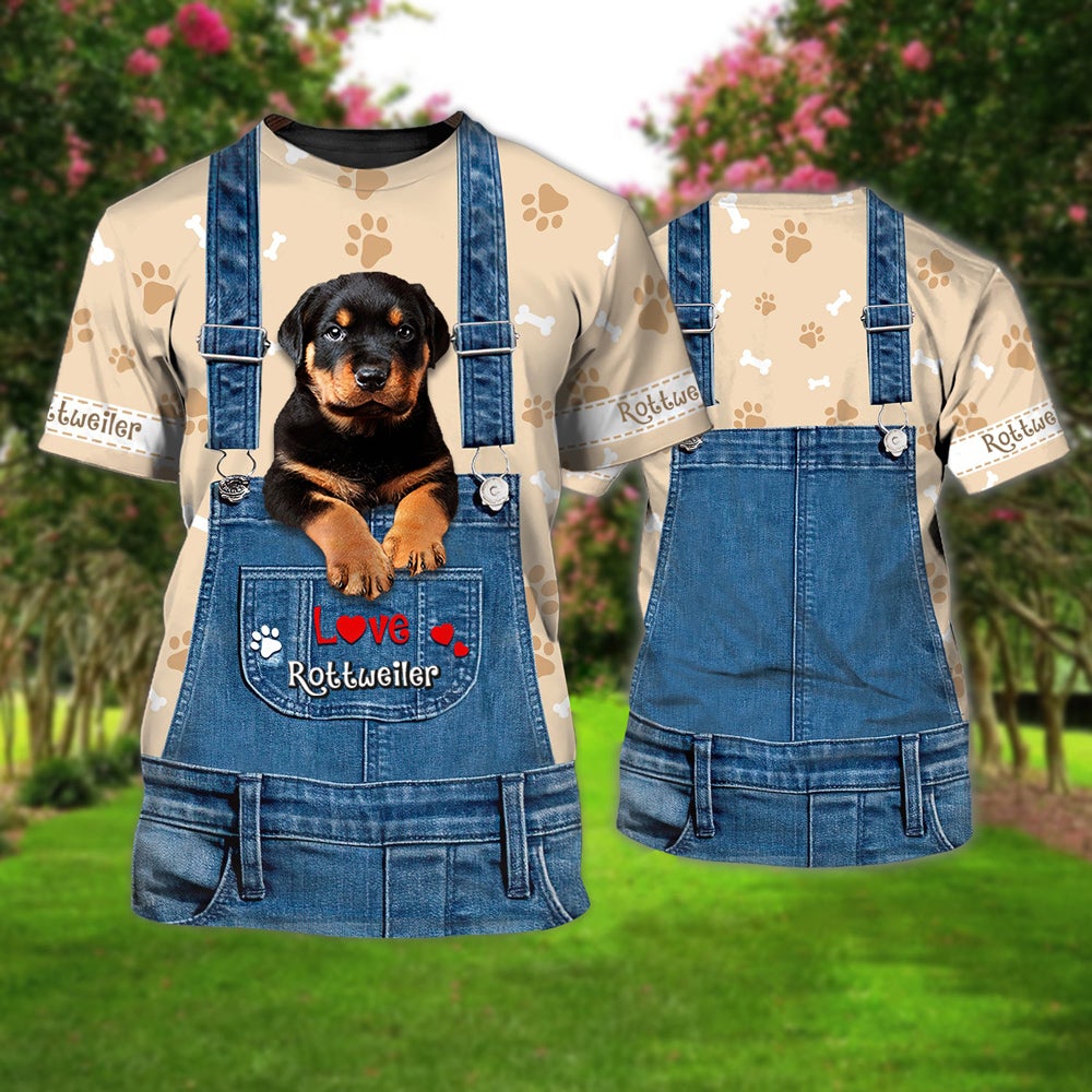 Love Rottweiler Cute Unisex T-shirt